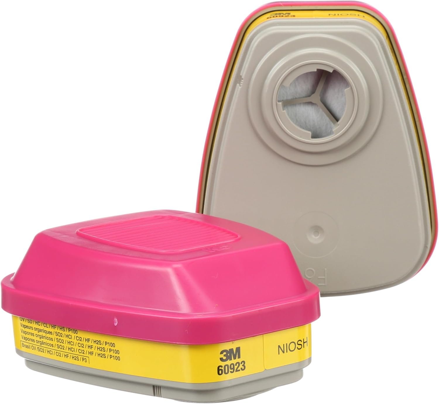 3M 60923 organic vapor acid gas P100 respirator cartridges