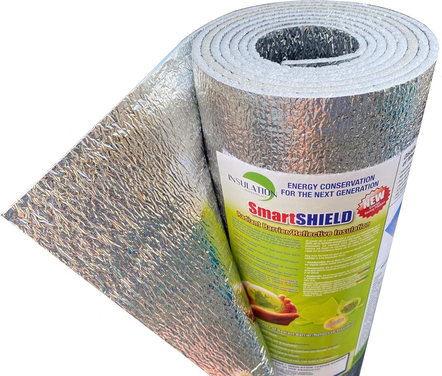 SmartSHIELD reflective radiant barrier insulation roll with foil facing